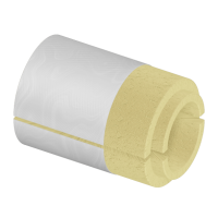 Скорлупа ППУ фольгированная 1220x100 мм для труб ГОСТ 30732-2020