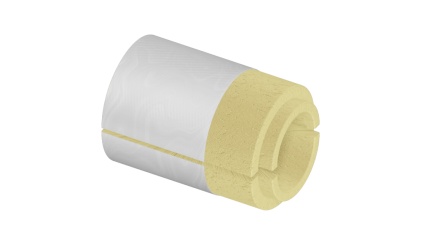 скорлупу ППУ фольгированная 1420x50 мм для труб купить в Тюмени