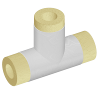 Тройник теплоизоляционный минераловатный оцинкованный 108x76 мм ГОСТ 30732-2020