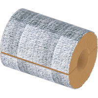 Цилиндр теплоизоляционный базальтовый вырезной фольгированный 720x100x1200 мм НГ Ц 100 ГОСТ 23208-2022