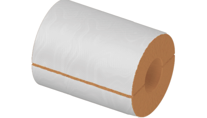 цилиндр теплоизоляционный базальтовый 720x60x1200 мм Г1 Ц 100 купить в Тюмени