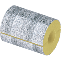 Цилиндр теплоизоляционный минераловатный вырезной фольгированный 1020x30x1200 мм НГ Ц 100 ГОСТ 23208-2022