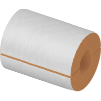 Цилиндр теплоизоляционный базальтовый вырезной оцинкованный 108x80x500 мм НГ Ц 100 ГОСТ 23208-2022